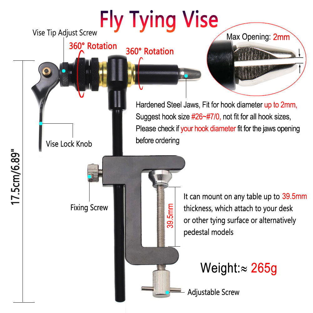 1PC 360° Rotation C-Clamp Fly  - Fishing Lure Kit ulasan dan harga