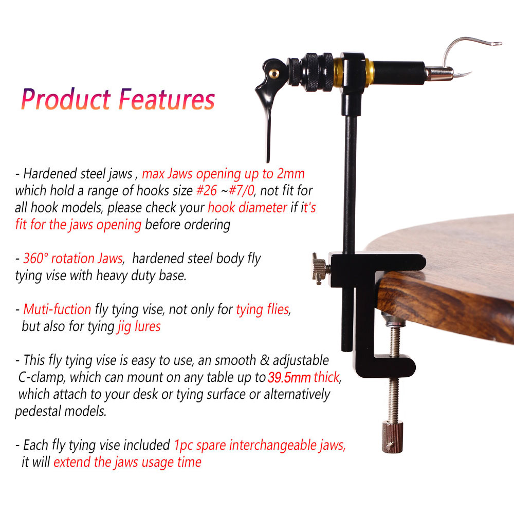 1PC 360° Rotation C-Clamp Fly  - Fishing Lure Kit ulasan dan harga