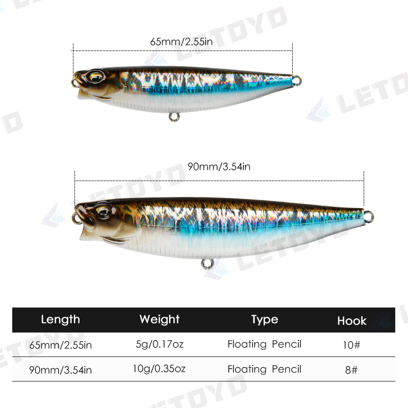 LETOYO 65mm 5g/90mm 10g Surfac - Fishing Lure Swimbait ulasan dan harga