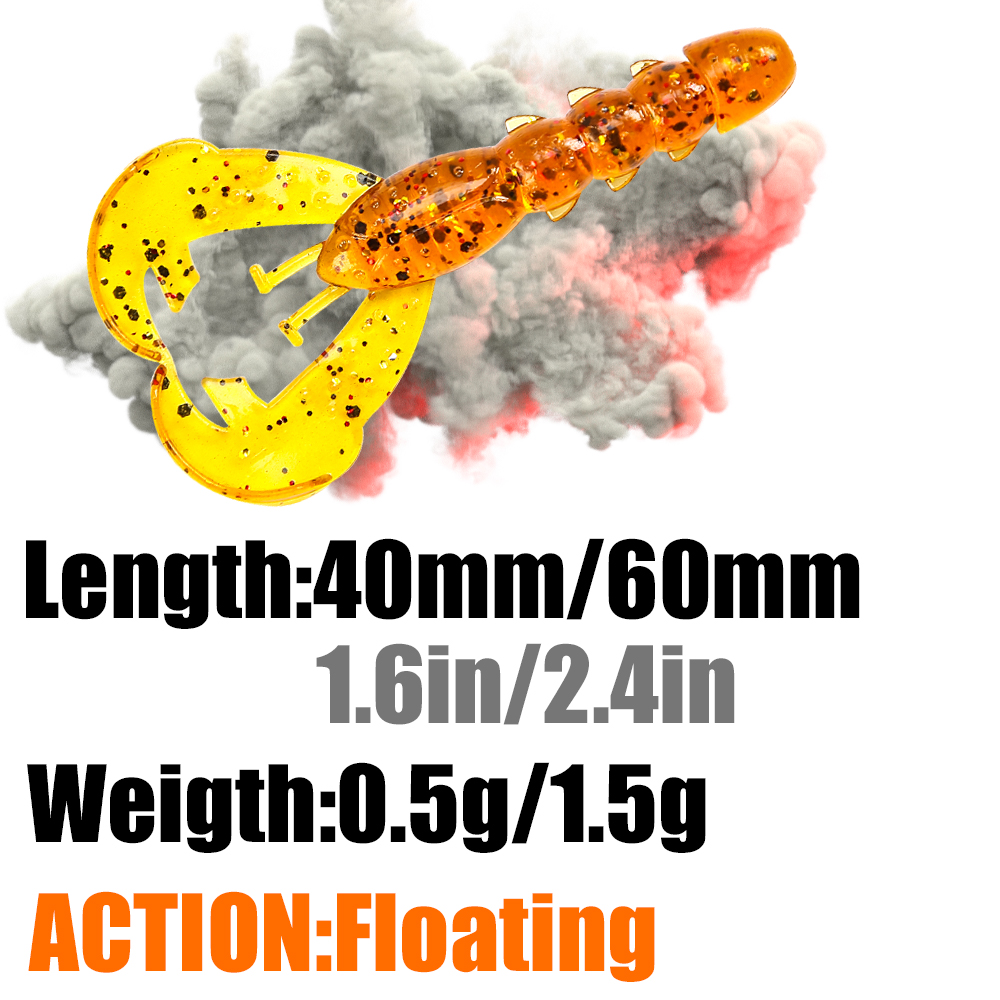 PEAK Floating Craws Lures 40mm - Fishing Lure Soft Plastic ulasan dan harga