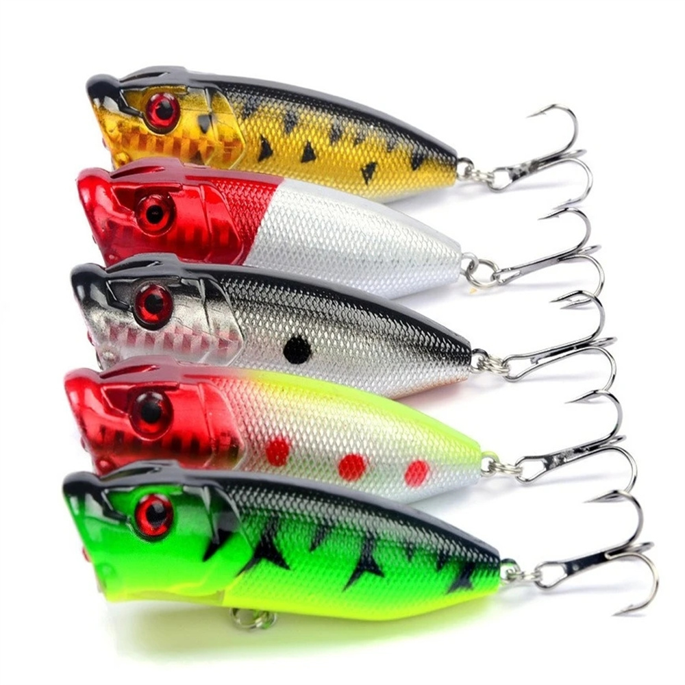 5Pcs Popper Fishing Lures 3d E - Fishing Lure Popper ulasan dan harga