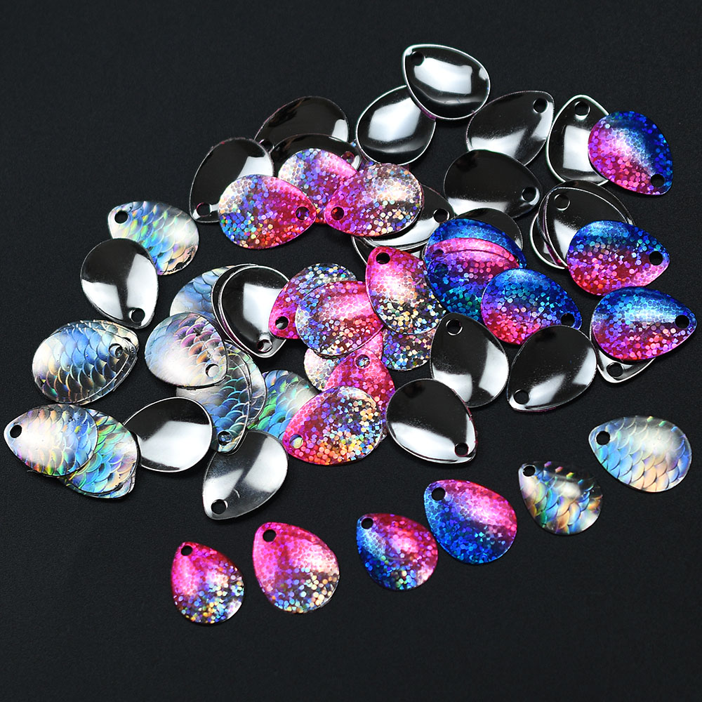 6Pcs Iridescent Fish Scale Spo - Fishing Lure Blade Bait ulasan dan harga