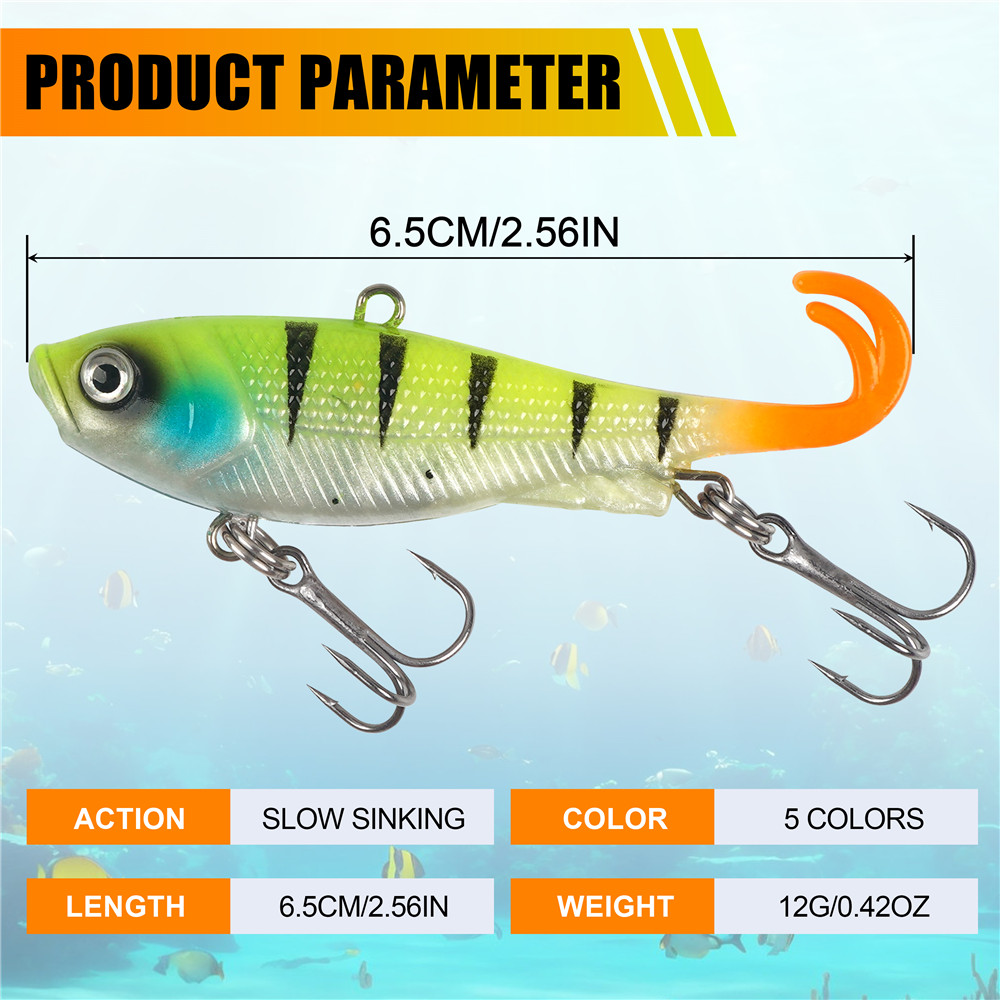 5Pcs Pre-Rigged Jig Head Wobbl - Fishing Lure Swimbait ulasan dan harga