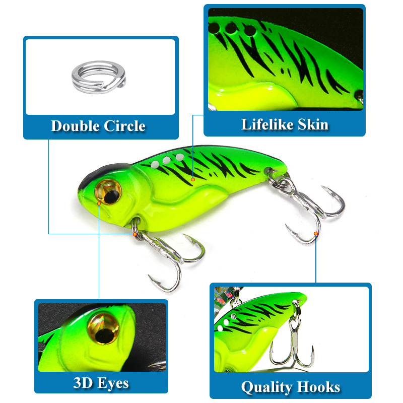 Billings 1Pcs 8g 3.5cm 3D Eyes - Fishing Lure Blade Bait ulasan dan harga