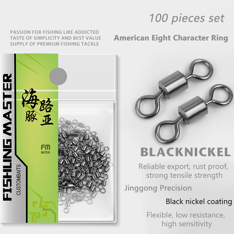 ★▲100Pcs Fishing Swivels Stain - Fishing Lure Kit ulasan dan harga