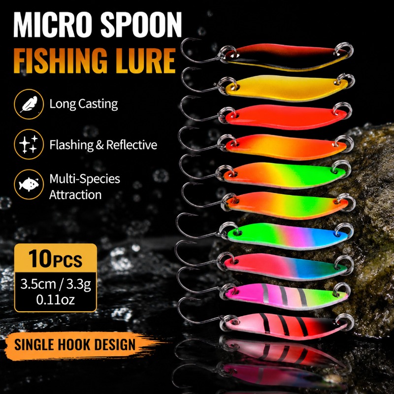 Micro Fishing Lure Metal Spoon - Fishing Lure Blade Bait ulasan dan harga
